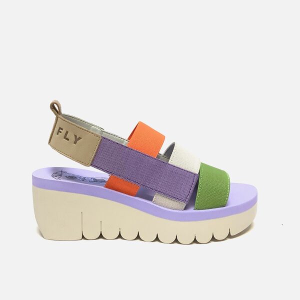 Fly London sandal Yere stretch, multicolor Violet - Zappa-Footwear